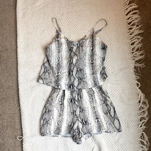 🐍 LAVENDAR BROWN SNAKESKIN ROMPER